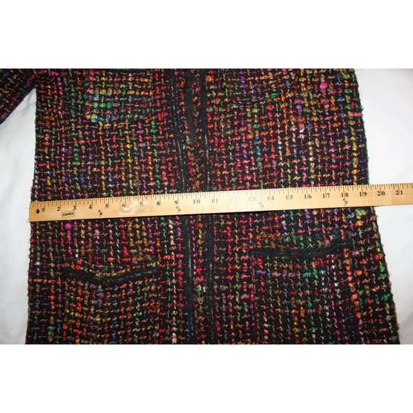 Multicolor Tweed Women's Coat - Picture 13 of 15
